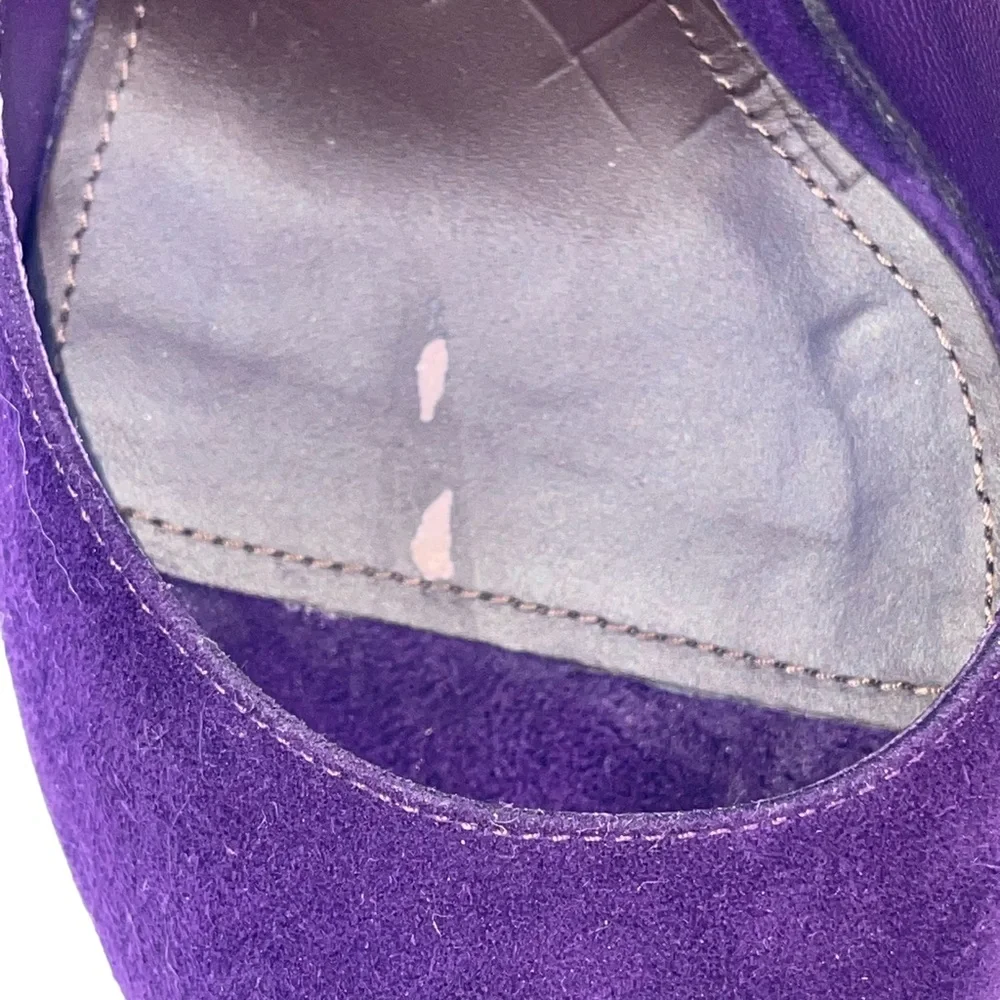Bottega Veneta Sandal Pelle S. Cuoio Luxe Kid Suede in Plum Sz. 36 - Picture 10 of 10